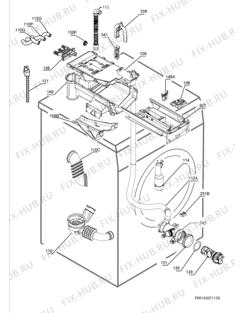 Взрыв-схема стиральной машины Aeg L75480WD - Схема узла Hydraulic System 272